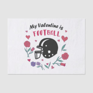Mein Valentine ist Fußball Einladung Postkarte Seidenpapier
