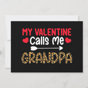 Mein Valentine nennt mich Opa Leopard Buffalo Einladung
