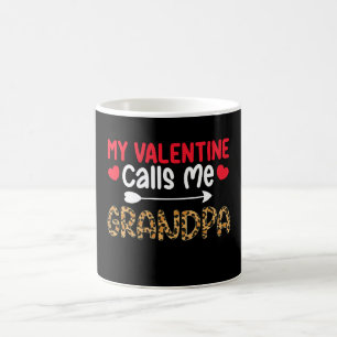 Mein Valentine nennt mich Opa Leopard Buffalo Kaffeetasse