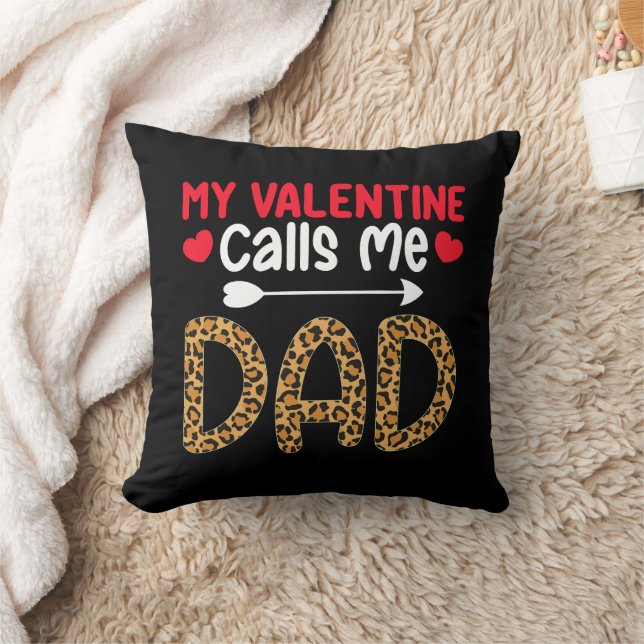 Mein Valentine nennt mich Vater Leopard Buffalo Ka Kissen (Decke)