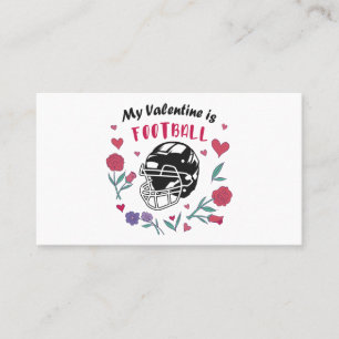 Mein Valentinstag ist Fußball Visitenkarte