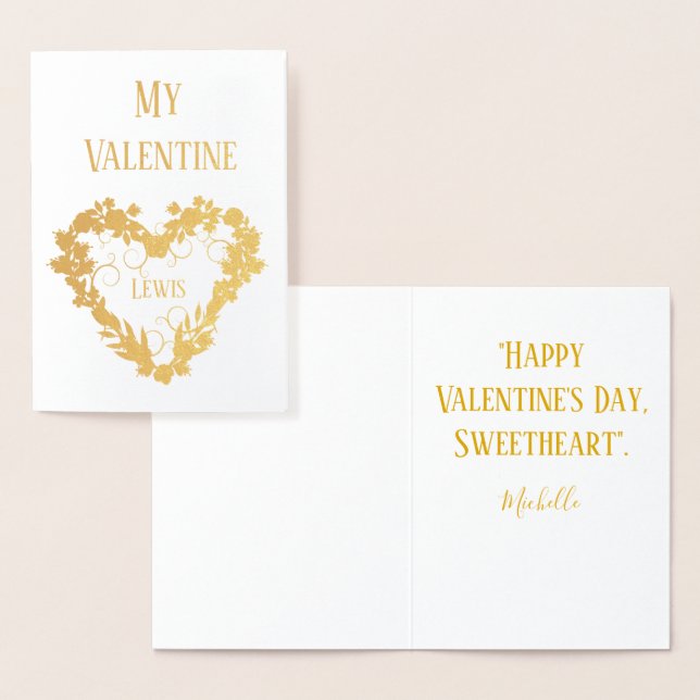 Mein Valentinstag Sweetheart Folienkarte (Anzeige)