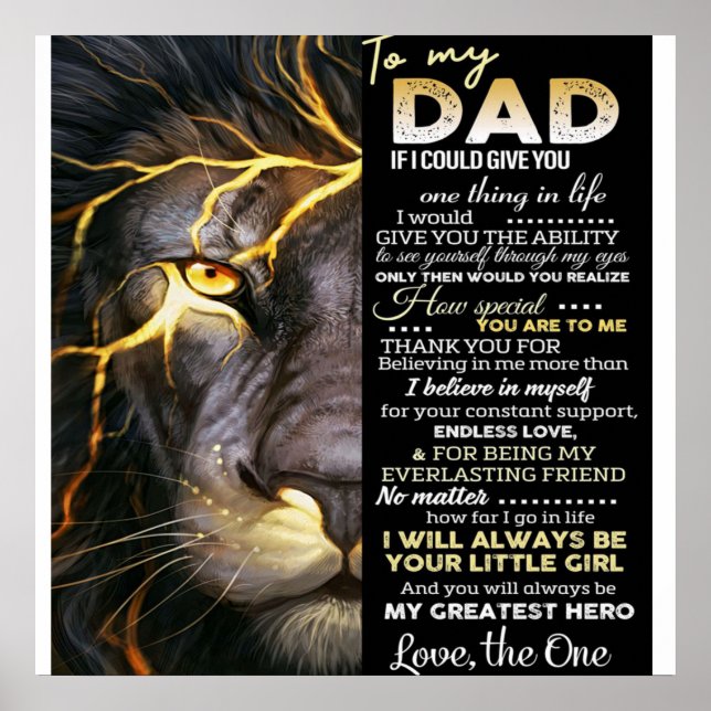 Mein Vater | Adorable Letter | Liebliches Geschenk Poster (Vorne)