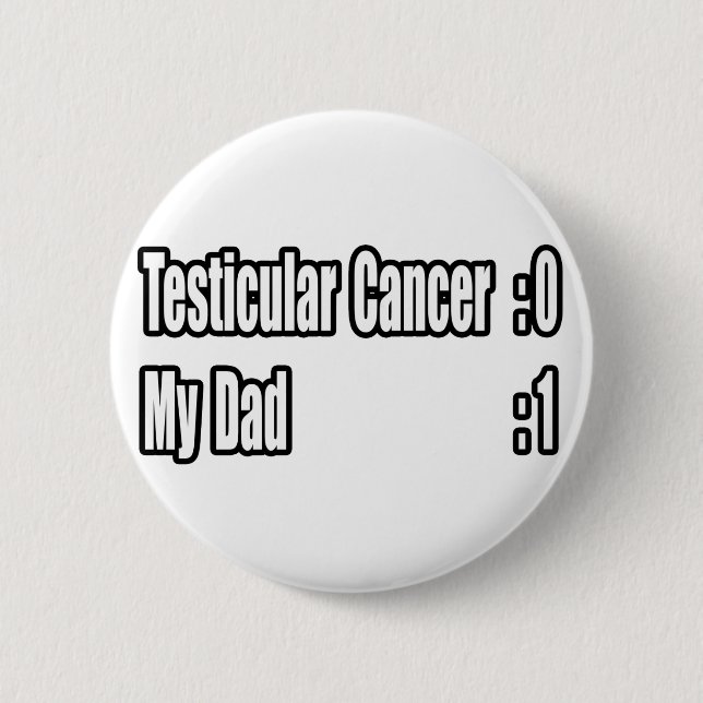 Mein Vater Beat Testicular Cancer (Scoreboard) Button (Vorderseite)