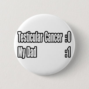 Mein Vater Beat Testicular Cancer (Scoreboard) Button