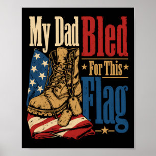 Mein Vater blutete für diese Flagge, US-Veteraneng Poster