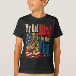 Mein Vater blutete für diese Flagge, US-Veteraneng T-Shirt