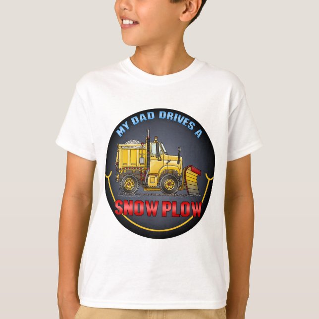 Mein Vater fährt einen Schnee-Pflug-LKW-KinderT - T-Shirt (Vorderseite)