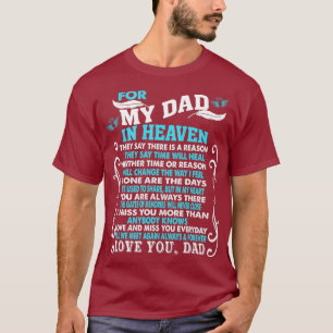 Mein Vater im HimmelGedicht für Tochter Son Loss  T-Shirt