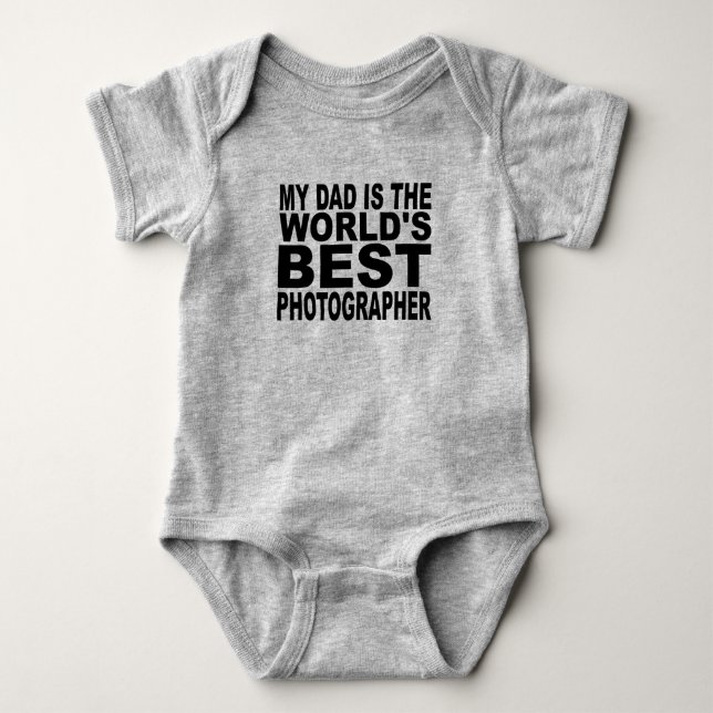 Mein Vater ist der beste Fotograf der Welt Baby Strampler (Vorderseite)