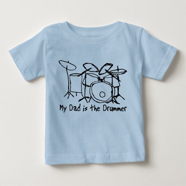 Mein Vater ist der Drummer Baby T-shirt (Vorderseite)