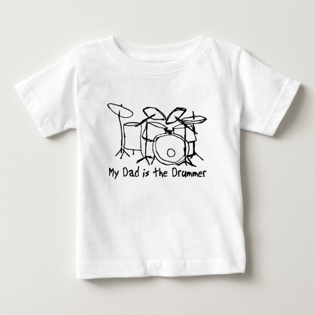 Mein Vater ist der Schlagzeuger Baby T-shirt (Vorderseite)