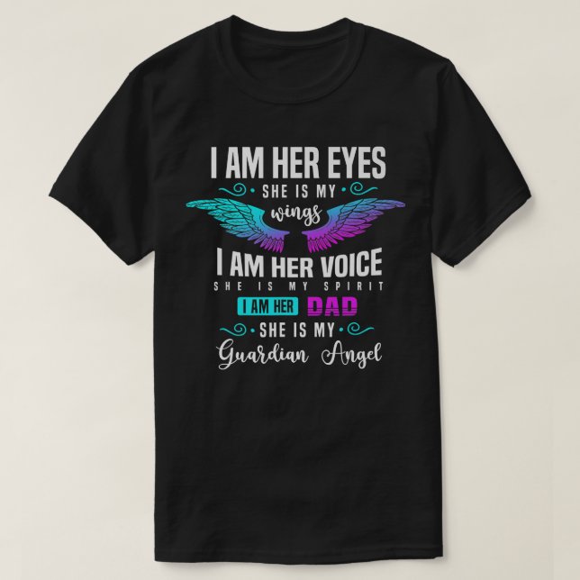Mein Vater ist der Schutzengel, der über Christi w T-Shirt (Design vorne)