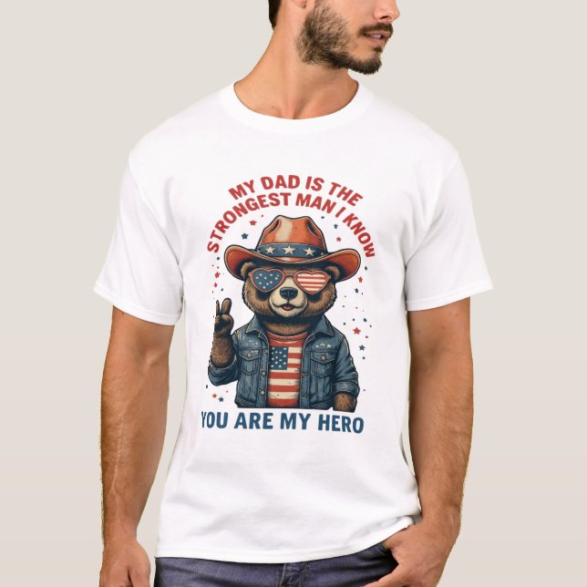 Mein Vater ist der stärkste Mann, den ich Tshirt-G T-Shirt (Vorderseite)