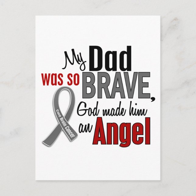 Mein Vater ist ein Angel-1-Hirnkrebs Postkarte (Vorderseite)