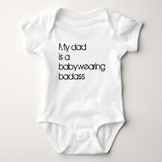 Mein Vater ist ein Babywearing Badass Baby Strampler (Vorderseite)