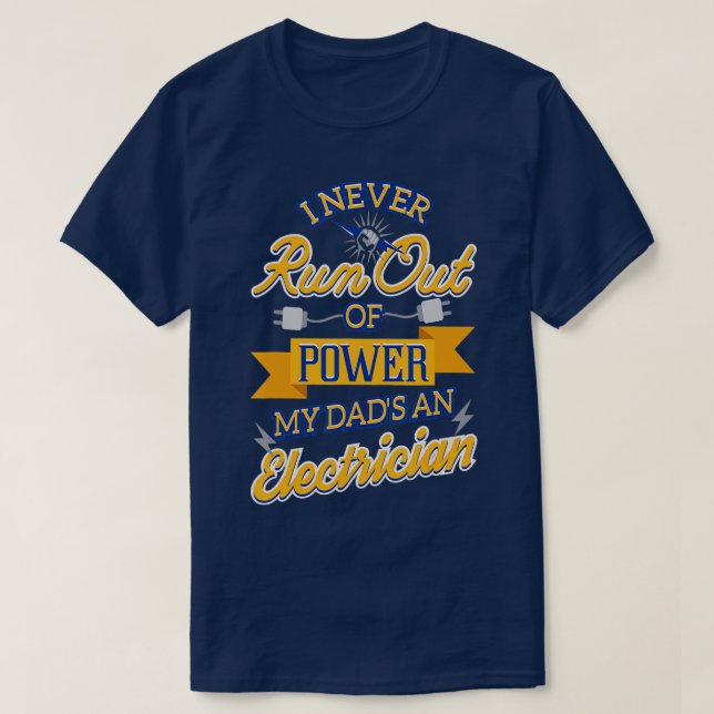 Mein Vater ist ein Elektriker T-Shirt (Design vorne)