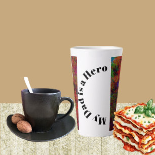 Mein Vater ist ein Held Vatertag Abstrakte Kunst F Milchtasse