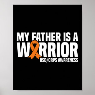 Mein Vater ist ein Warrior Orange Ribbon Rsdcrps A Poster