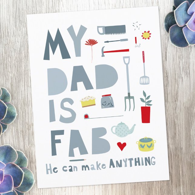 Mein Vater ist Fab Postkarte (Von Creator hochgeladen)