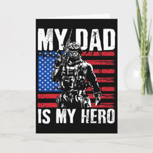 Mein Vater ist mein Held Army Vater Vatertag Amp 4 Karte