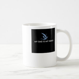 Mein Vater ist mein Held-Aufkleber Kaffeetasse