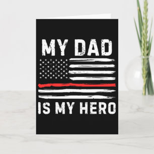 Mein Vater ist mein Held Feuerwehrmann Rote Linie Karte