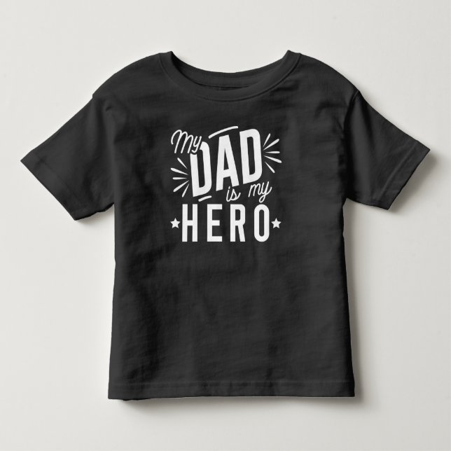 Mein Vater ist mein Held Kleinkind T-shirt (Vorderseite)