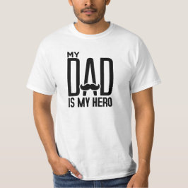 Mein Vater ist mein Held - Vatertag Typografie Art T-Shirt