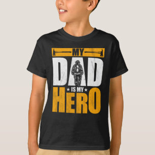 Mein Vater ist mein Helden - Feuerwehrmann T-Shirt