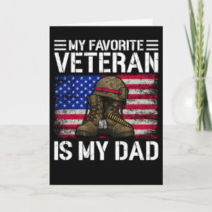 Mein Vater ist mein Lieblingsveteran Militärvater- Dankeskarte