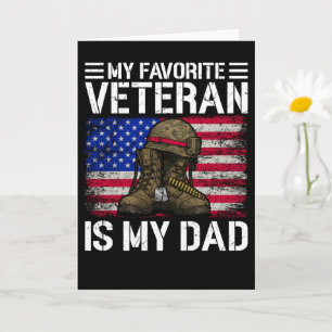 Mein Vater ist mein Lieblingsveteran Militärvater- Karte