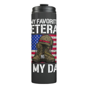 Mein Vater ist mein Lieblingsveteran Militärvater- Thermosbecher
