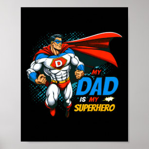 Mein Vater ist mein Superheld Kinder Cooler Vatert Poster