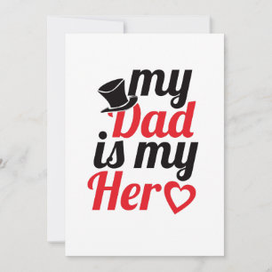 Mein Vater ist meine Held (Vater-Tag) Grußkarte Karte
