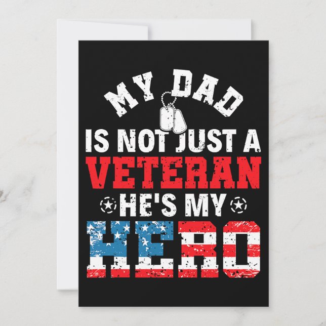 Mein Vater ist nicht nur ein Veteran, der meine He Einladung (Vorderseite)