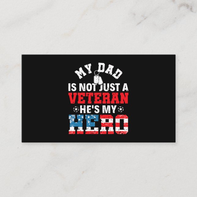 Mein Vater ist nicht nur ein Veteran, der meine He Visitenkarte (Vorderseite)