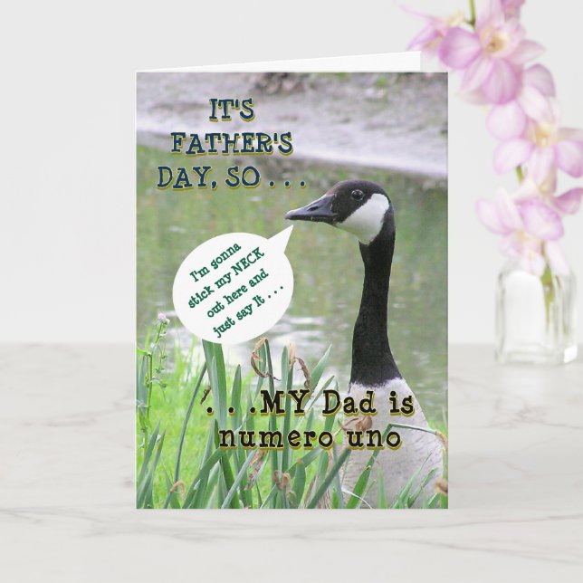 "Mein Vater ist Numero Uno" /Glücklicher Vatertag Karte (Orchidee)