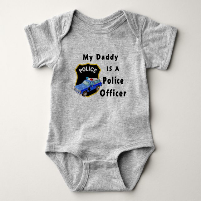 Mein Vater ist Polizeibeamter Baby Strampler (Vorderseite)
