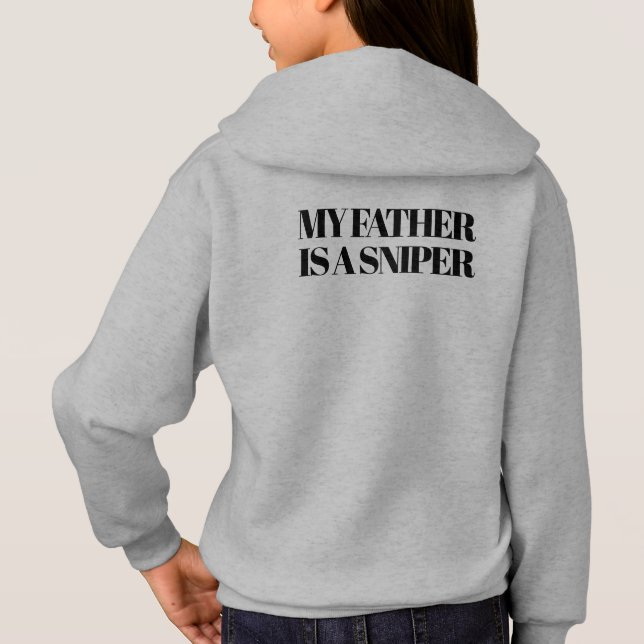 Mein Vater ist SNIPER Hoodie Kids (Rückseite)