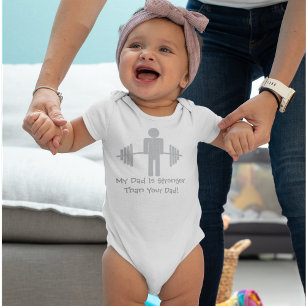 Mein Vater ist stärker als dein Vater! Baby Strampler