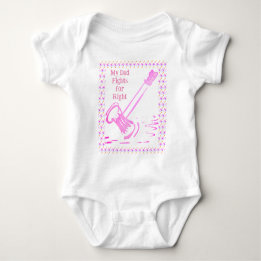 Mein Vater kämpft für den richtigen Gavel Baby Bod Baby Strampler