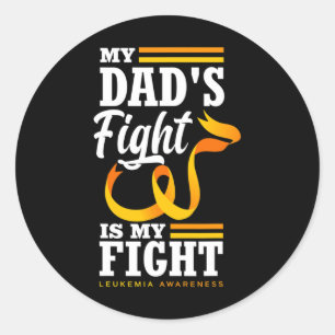 Mein Vater kämpft gegen meine Tochter Leukämie a Runder Aufkleber