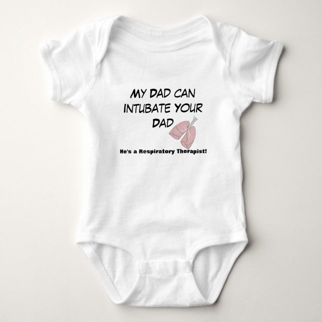 Mein Vater kann Ihren Vater intubieren Baby Strampler (Vorderseite)