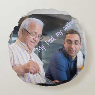 Mein Vater, mein Anker Rundes Kissen