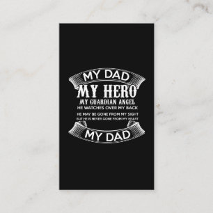 Mein Vater, mein Held, mein Schutzengel, sieht er  Visitenkarte