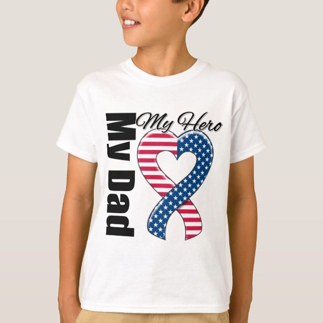Mein Vater mein Held patriotisches USA-Band T-Shirt (Vorderseite)