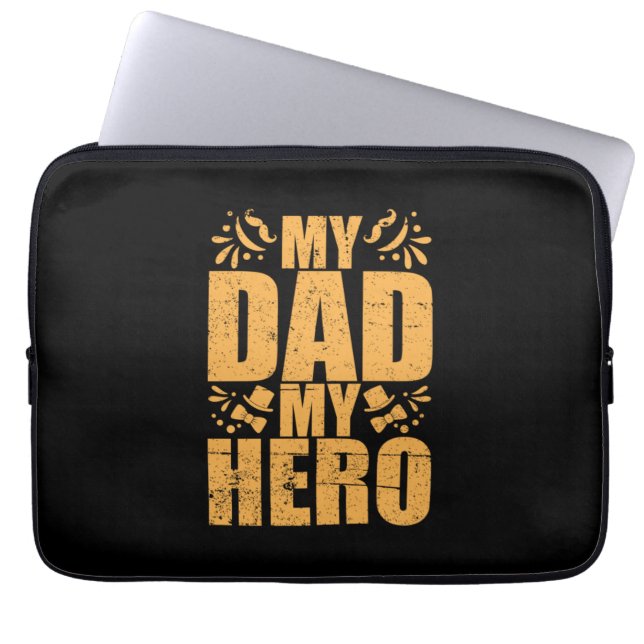 Mein Vater mein Held zum Vater Laptopschutzhülle (Vorderseite)