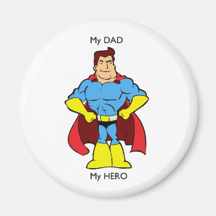 Mein Vater mein HeldSuperHero Magnet