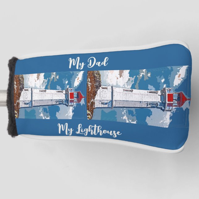 Mein Vater mein Leuchtturm Bester Vater je Golf He Headcover (Vorderseite)
